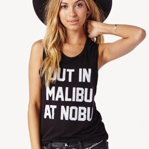 Private Party Out In Malibu at Nobu black tank top NWT